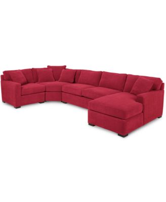 Radley 4-Pc. Fabric Chaise Sectional Sofa with Wedge Piece