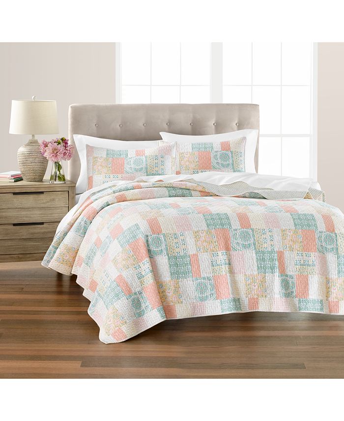 Martha Stewart Collection CLOSEOUT! Floral Tapestry Quilt, Twin