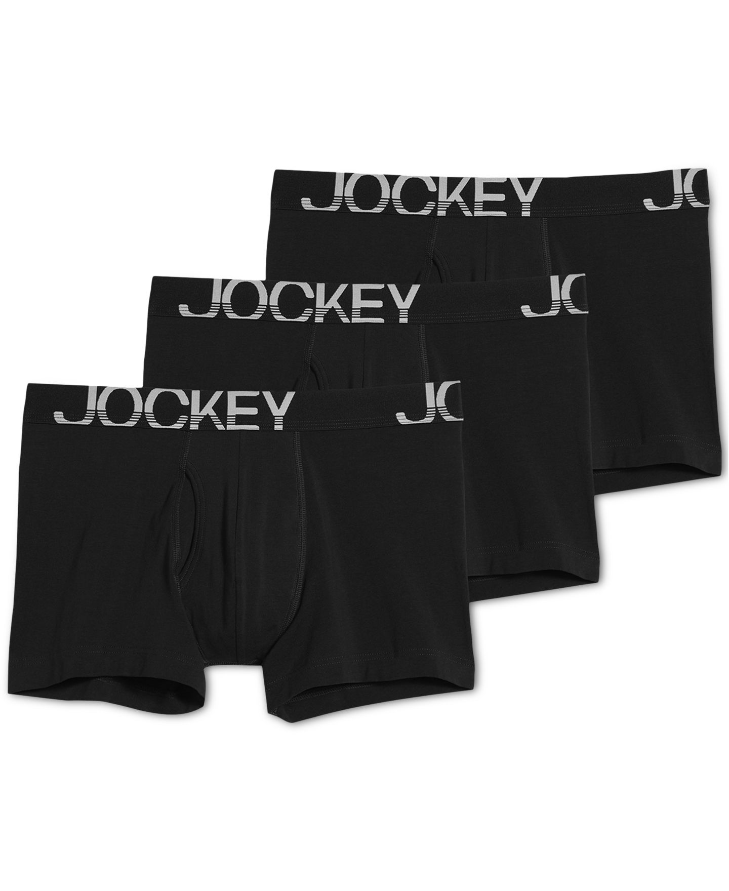 Трусы-боксеры ActiveStretch™ для мужчин, 3 шт. — Jockey, цвет: Чёрный — фото 1