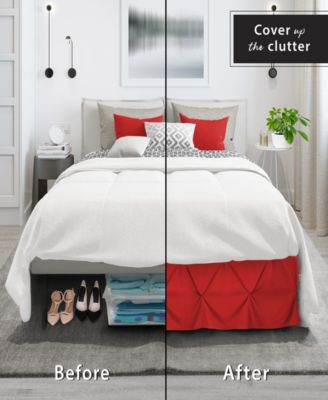 Nestl Bedding 14" Tailored Pinch Pleated Bedskirt, King