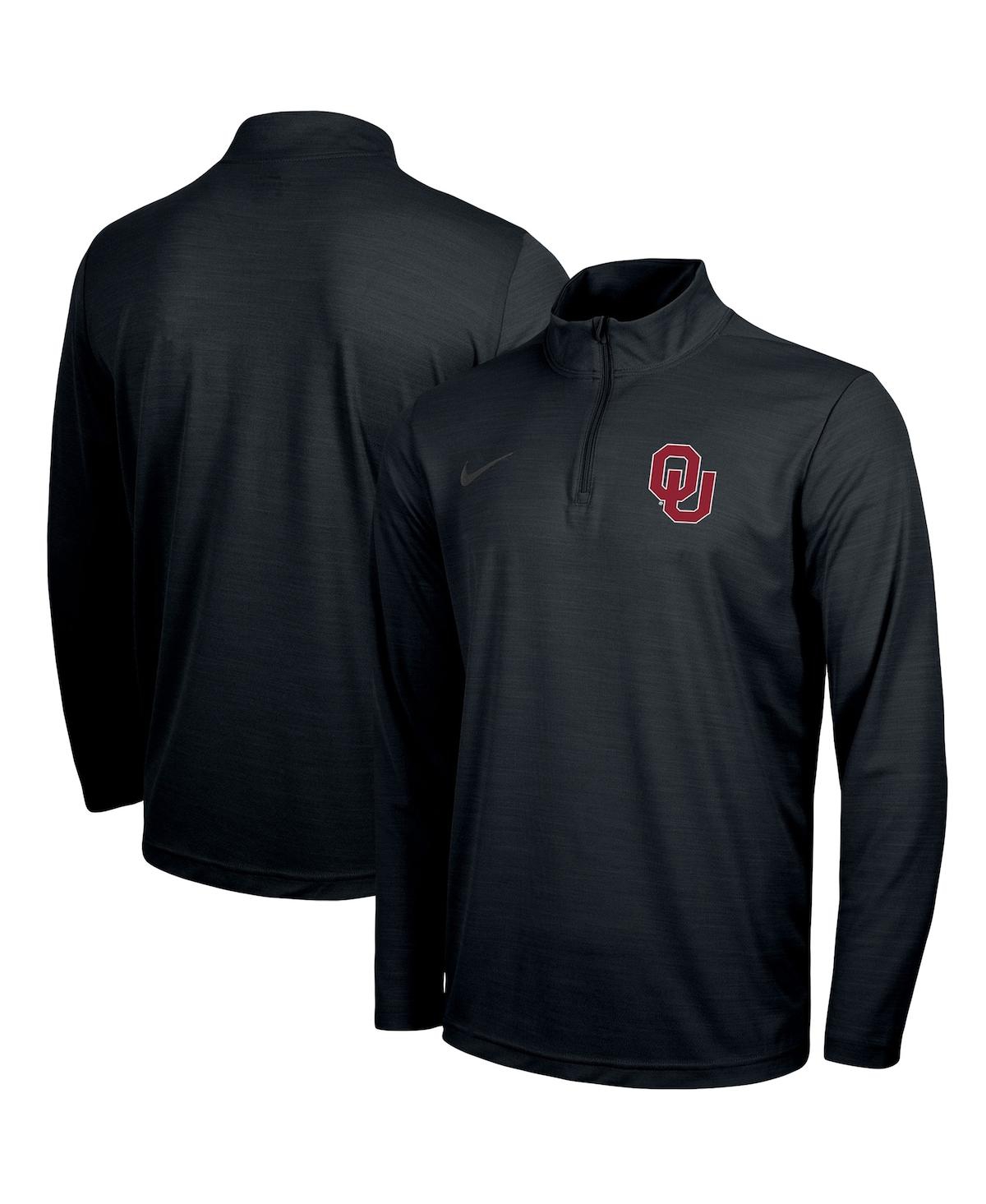 Men's Nike Black Oklahoma Sooners Big and Tall Primary Logo Intensity Performance Quarter-Zip Jacket