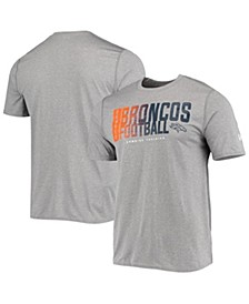 Men's Heathered Gray Denver Broncos Combine Authentic Game On T-shirt