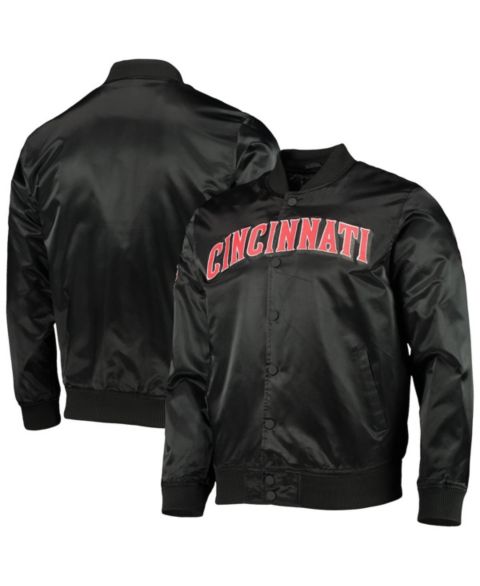 Мужская куртка Pro Standard Black Cincinnati Reds Wordmark Satin Full-Snap