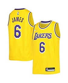 Youth Boys Lebron James Gold Los Angeles Lakers 2021/22 Diamond Swingman Jersey - Icon Edition