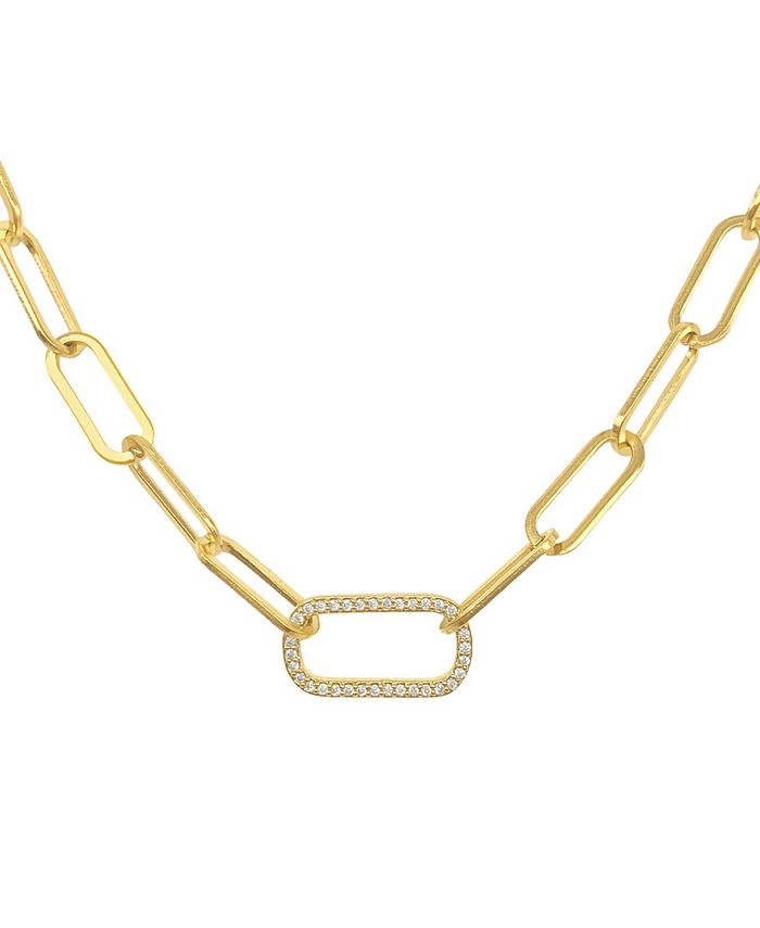 ADORNIA Paper Clip Chain with Oversized Link Necklace - Macy's