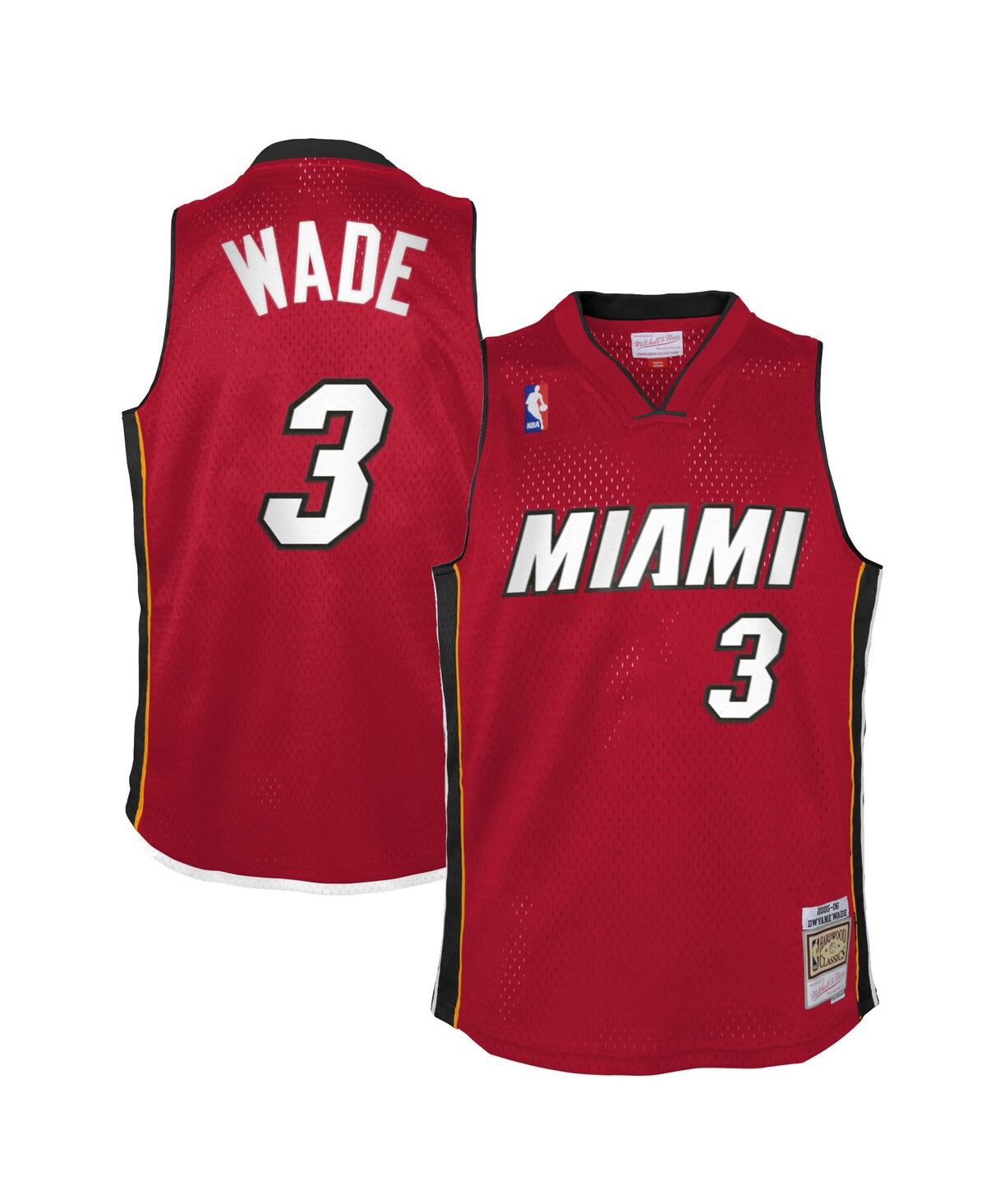 Big Boys Mitchell & Ness Dwyane WadeMiami Heat 2005-06 Hardwood Classics Swingman Jersey - Red