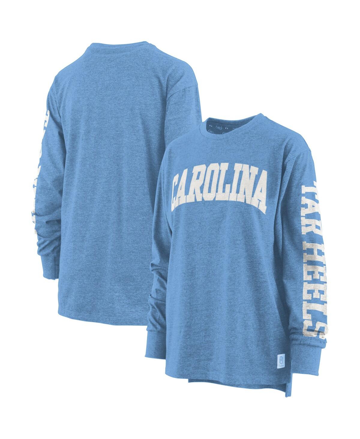 Women's PressboxNorth Carolina Tar Heels Plus Size Two-Hit Canyon Long Sleeve T-shirt - Carolina Blue