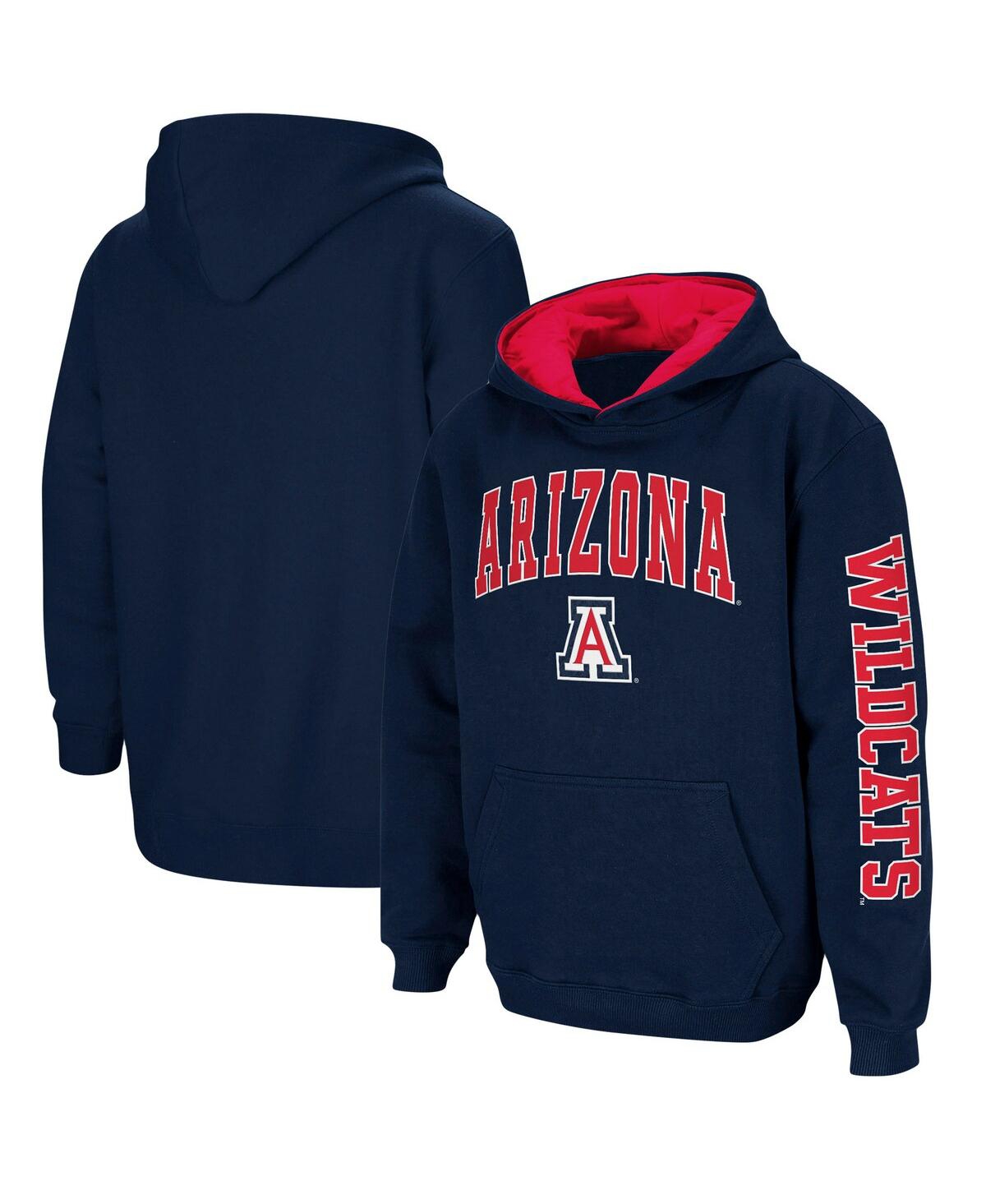 Colosseum Youth  Navy Arizona Wildcats 2-hit Team Pullover Hoodie In Navy