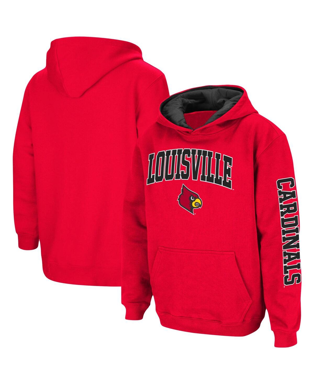 Big Boys ColosseumLouisville Cardinals 2-Hit Team Pullover Hoodie - Red