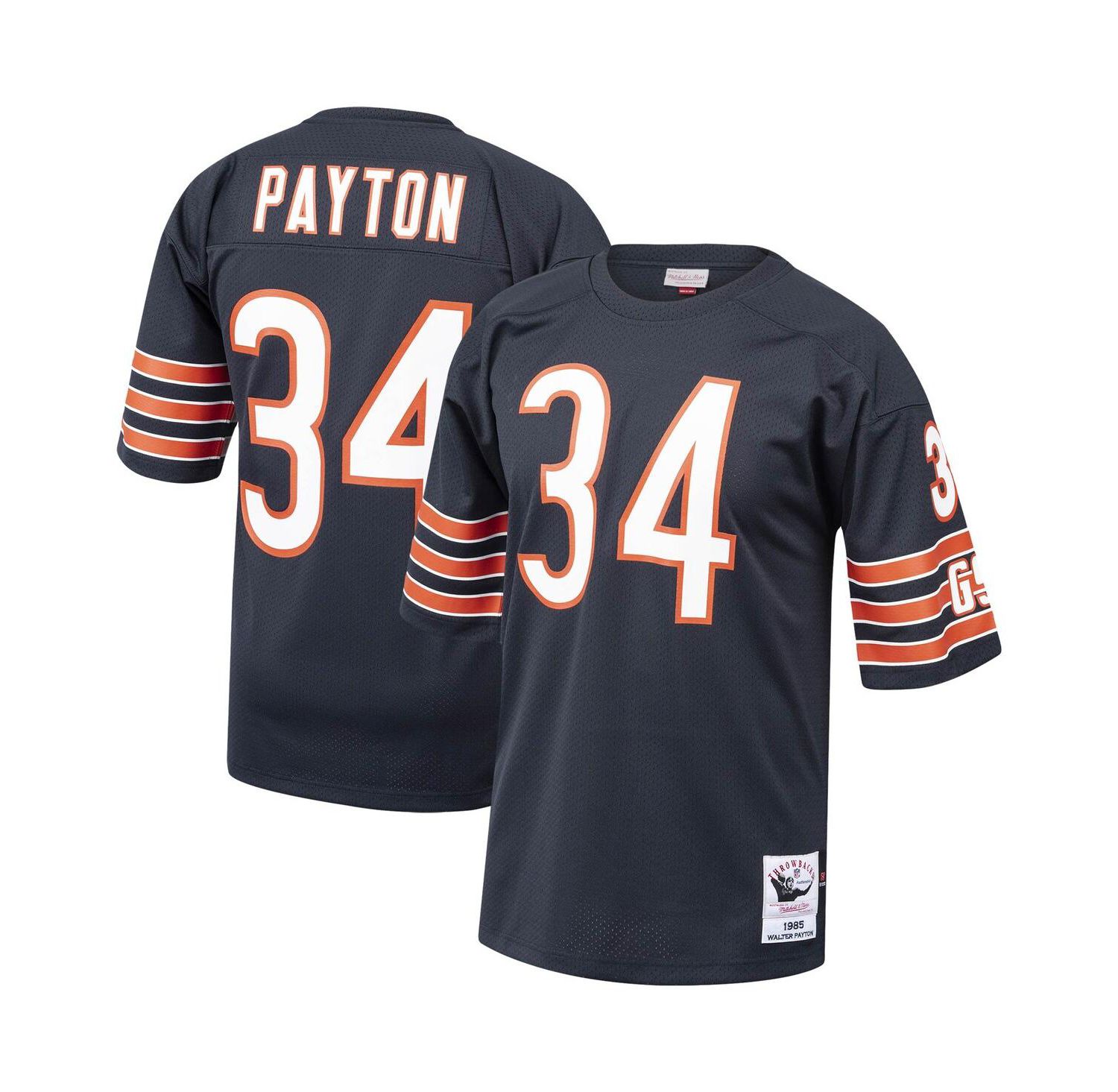 Men's Walter Payton Navy Chicago Bears 1985 Authentic Throwback Retired Player Jersey