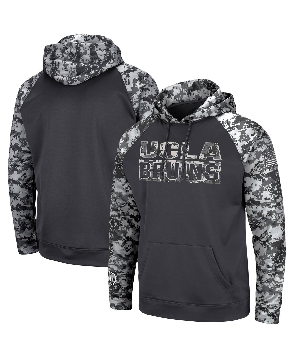 Colosseum Charcoal Ucla Bruins Oht Military Appreciation Digital Camo Pullover Hoodie In Charcoal