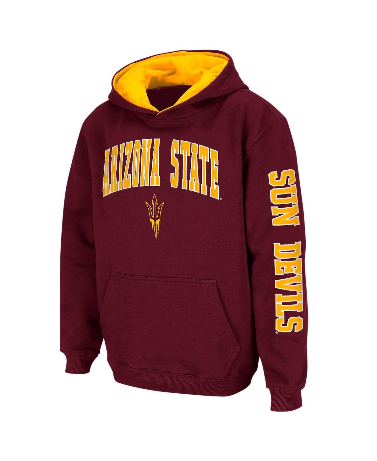 Big Boys ColosseumArizona State Sun Devils 2-Hit Team Pullover Hoodie - Maroon