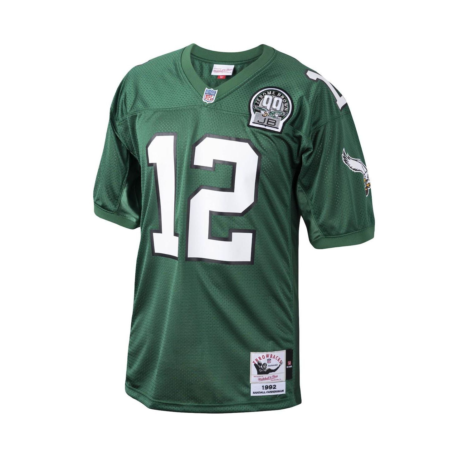 Men's Randall Cunningham Kelly Green Philadelphia Eagles 1992 Authentic Throwback Retired Player Jersey