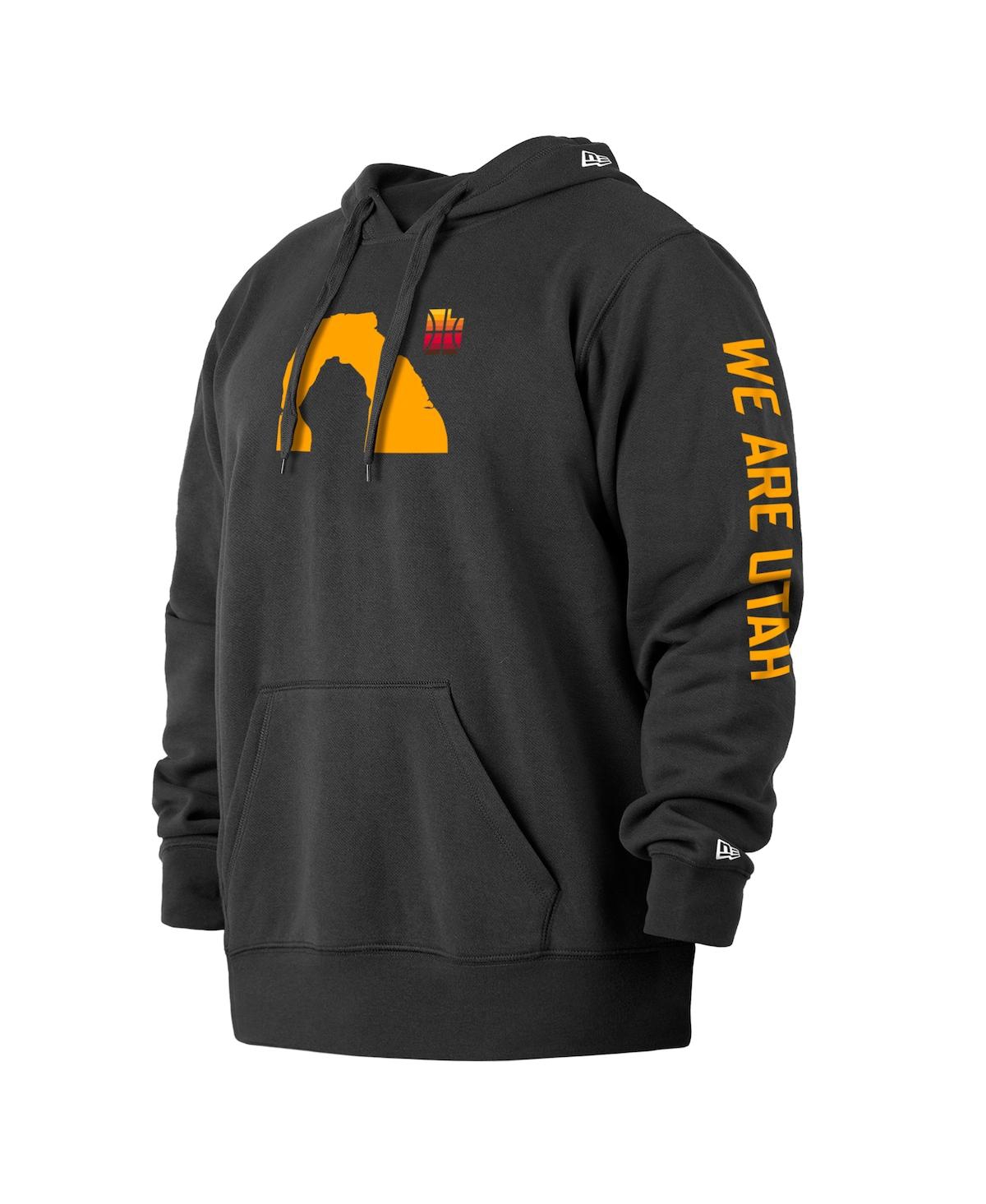 NEW ERA MEN'S NEW ERA BLACK UTAH JAZZ 2021/22 CITY EDITION BIG AND TALL PULLOVER HOODIE 