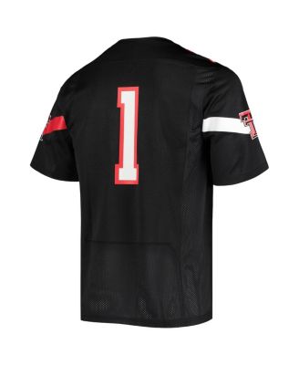 Men's #1 Texas Tech Red Raiders Logo Replica Football Jersey