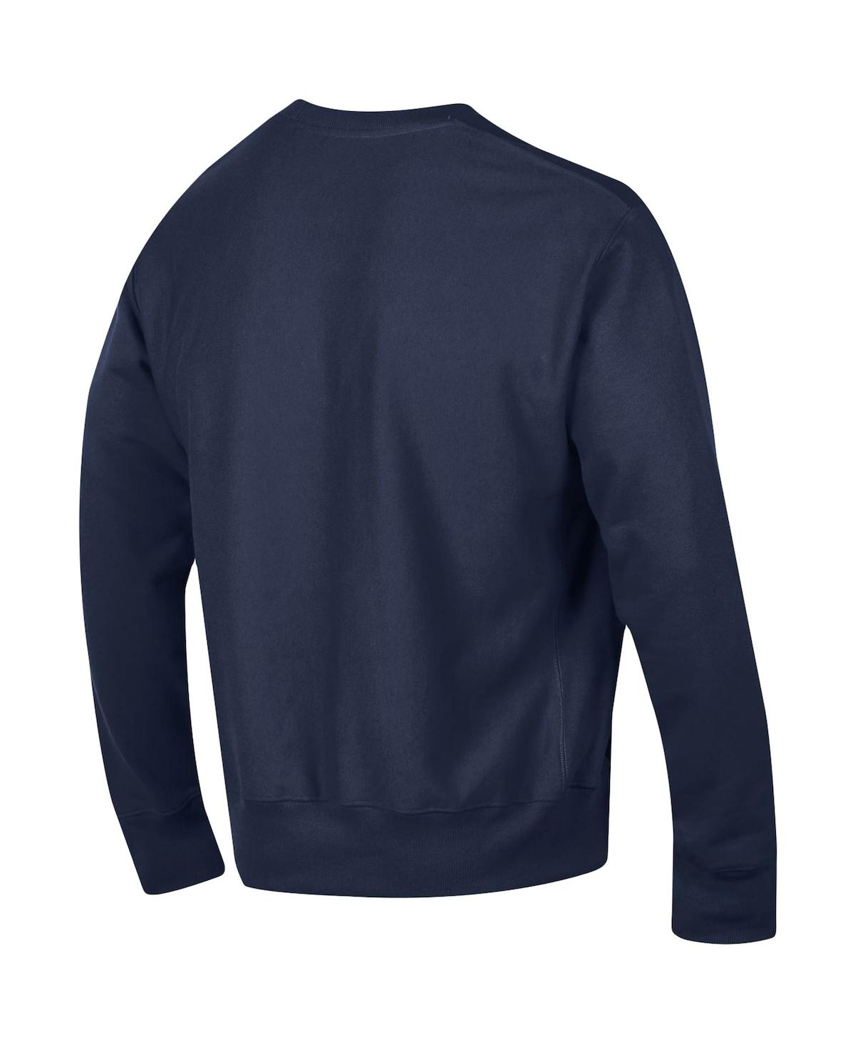 Shop Champion Men's  Navy Cal Bears Arch Reverse Weave Pullover Sweatshirt