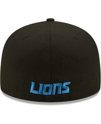 Men's Black Detroit Lions Omaha Team 59Fifty Fitted Hat