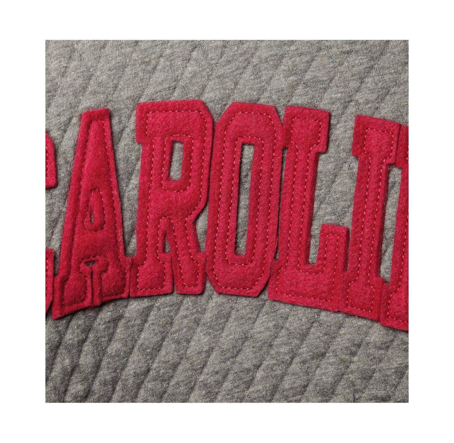 Women's Heathered Gray South Carolina Gamecocks Moose Applique Quilted Pullover Sweatshirt