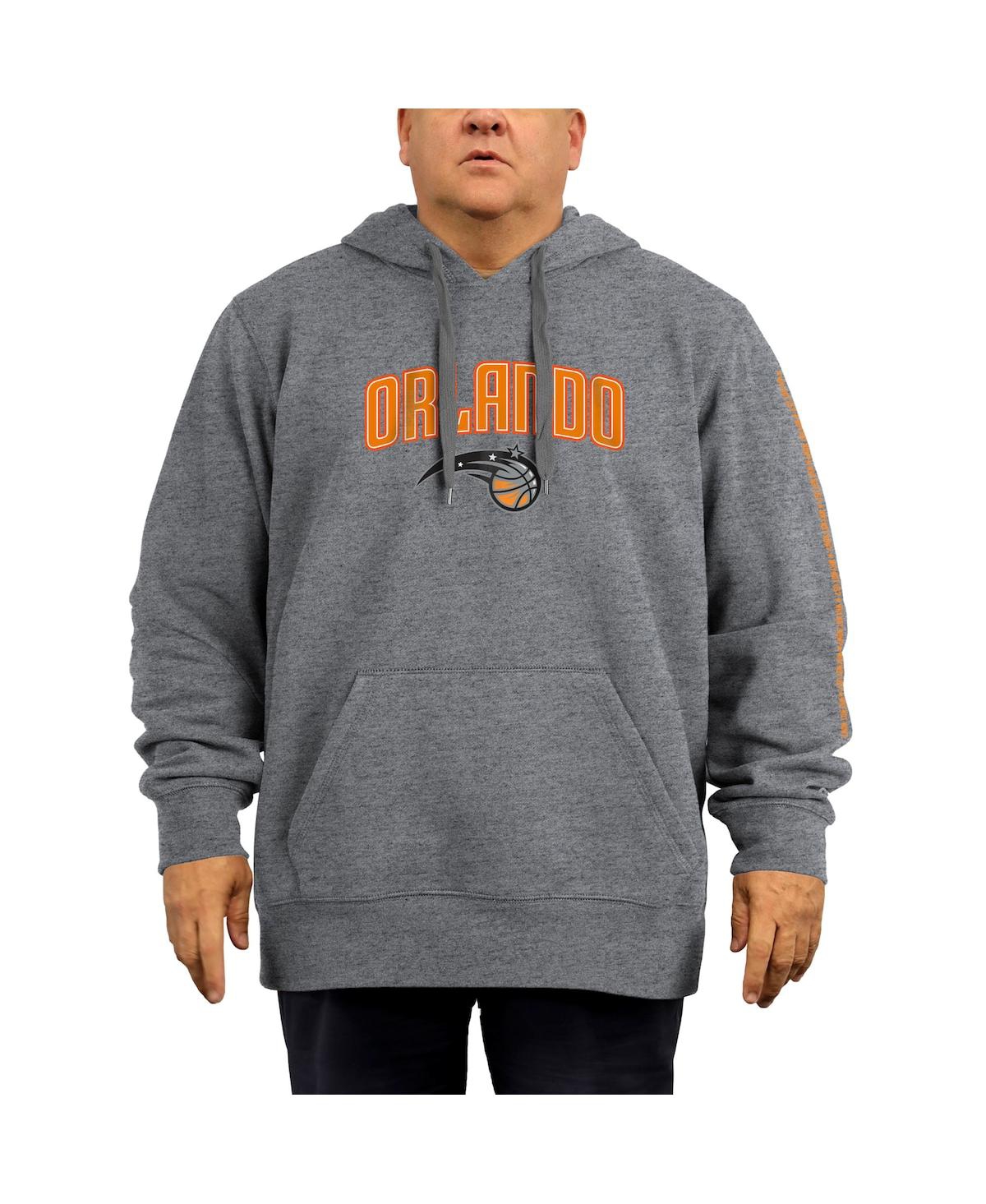 New Era Men's  Gray Orlando Magic 2021/22 City Edition Big And Tall Pullover Hoodie In Gray