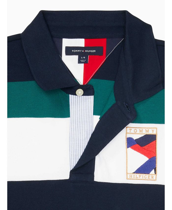 Tommy Hilfiger Men's Regular Fit Block Stripe Polo Shirt - Macy's