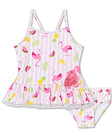 Baby Girls 2-Pc. Flamingo Tankini Swimsuit
