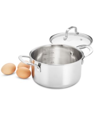 Palm Restaurant Cookware Stainless Steel 2 Quart 2 Handle Pot With Lid