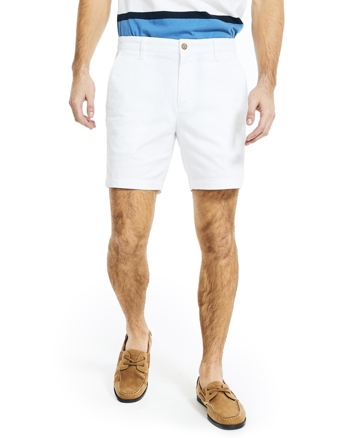 Nautica Men's Classicfit Stretch Flatfront 6" Chino Deck Shorts In