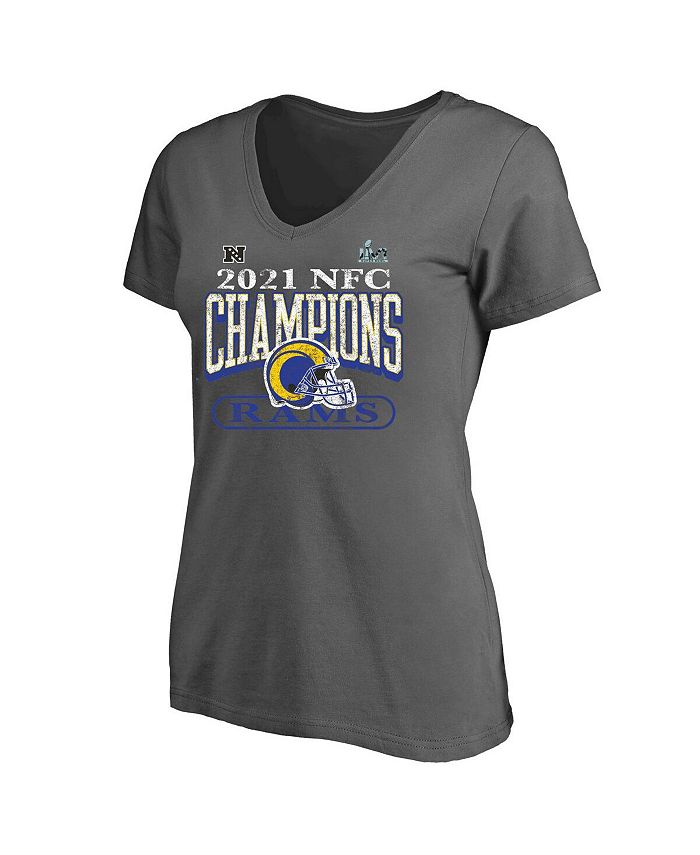 Men's Los Angeles Rams NFL Heather Charcoal Official NFC Champions  Collection T-Shirt