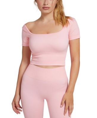 GUESS - Alma Short Sleeve Crop Top