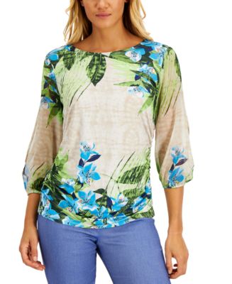 JM Collection Women's Printed Top, Created for Macy's - Macy's