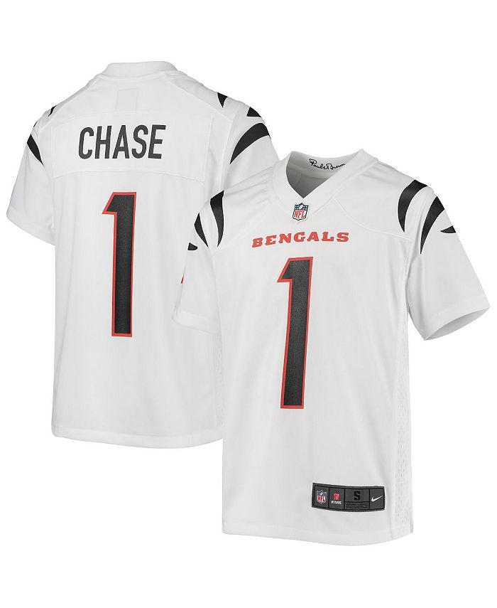 Nike Big Boys Ja'Marr Chase White Cincinnati Bengals Player Game Jersey -  Macy's
