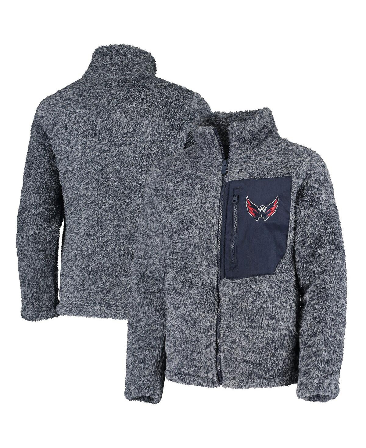 Big GirlsWashington Capitals Fan Gear Sherpa Full-Zip Jacket - Navy