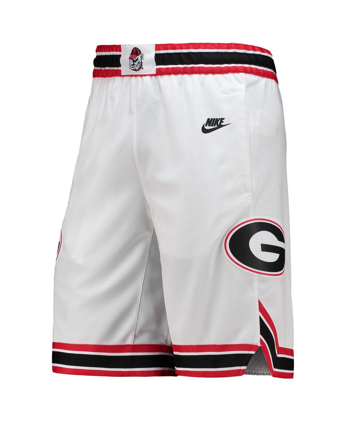 Men's NikeGeorgia Bulldogs Retro Replica Performance Basketball Shorts - White