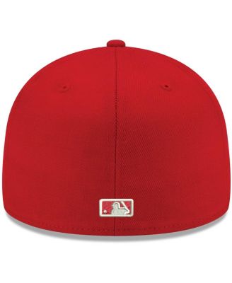 Men's Red Oakland Athletics Logo White 59FIFTY Fitted Hat