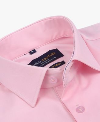 Men's Solid Slim Fit Wrinkle Free Stretch Long Sleeve Button Down Shirt