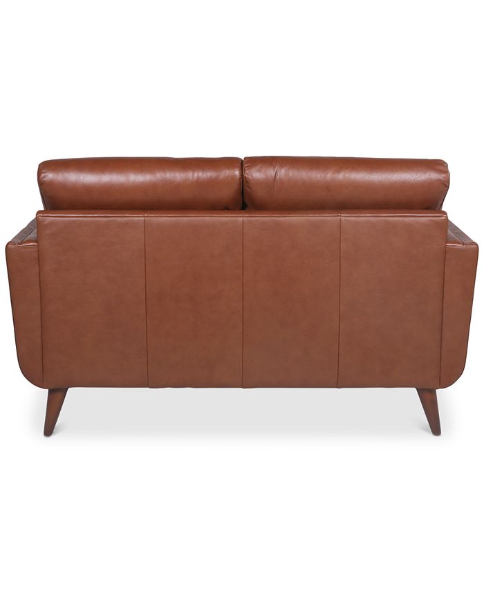 Macy's CLOSEOUT! Madysson Tufted Back Leather Loveseat, Created for Macy's & Reviews Furniture