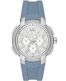 Women's Sidney Multifunction Chambray Silicone Strap Watch 42mm