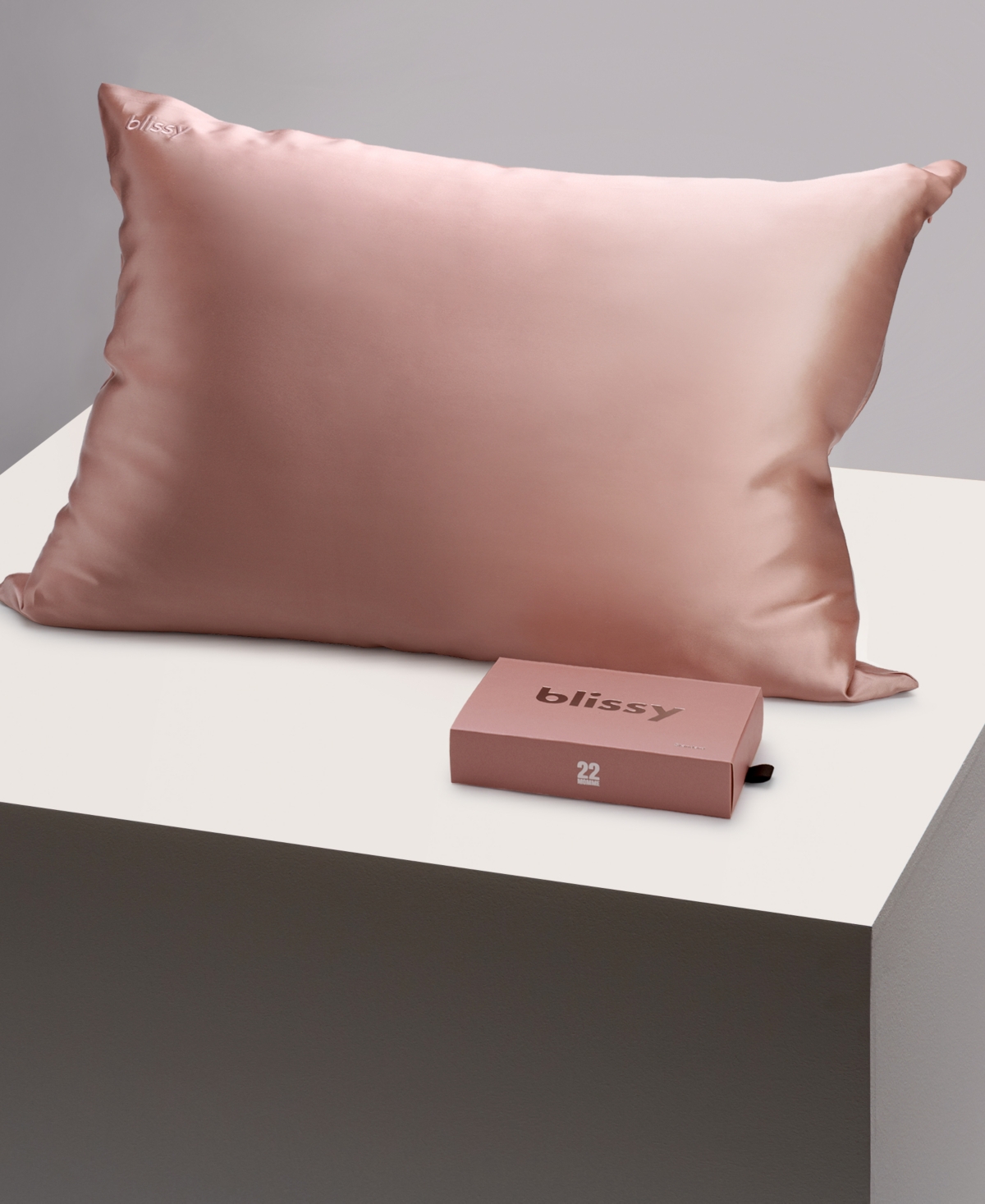 Shop Blissy 22-momme Silk Pillowcase, Queen In Rose Gold-tone
