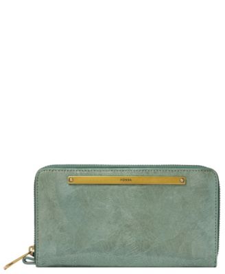 Fossil Women's Tara Leather Zip Around Clutch Wallet - RFID Blocking Card Holder