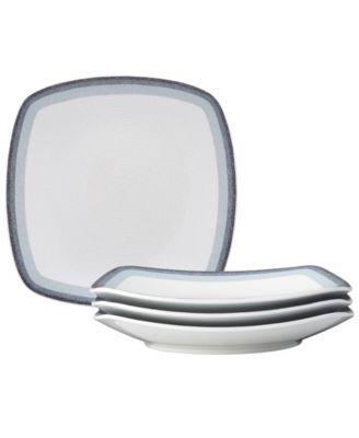 Colorscapes Layers Square Dinner Plate Set of 4, 10.75"