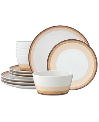 Noritake Colorscapes Layers 12 Piece Coupe Dinnerware Set - Macy's