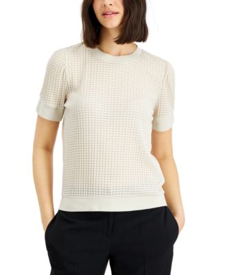 Alfani Textured Short Sleeve Top 