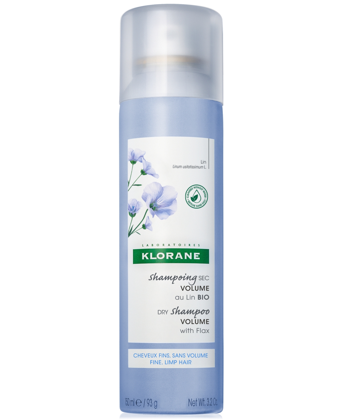 Klorane Volumizing Dry Shampoo With Flax, 3.2 oz.