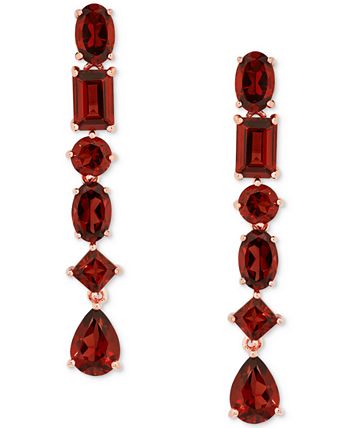 Macys garnet outlet earrings
