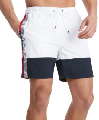 white tommy hilfiger swim trunks