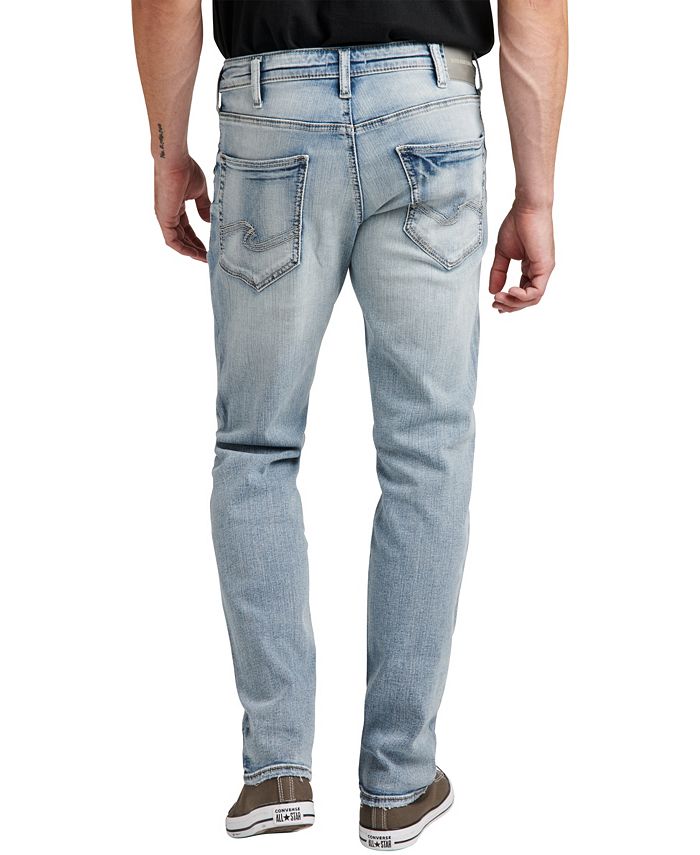 Silver Jeans Co. Men's Eddie Relaxed Fit Tapered Leg Stretch Jeans - Macy's