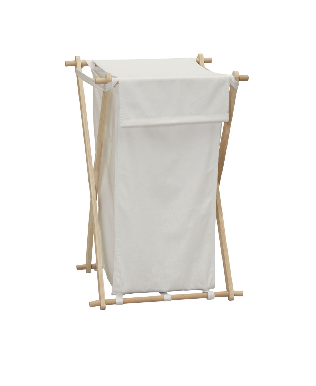 Household Essentials X-frame Wood Laundry Hamper In White