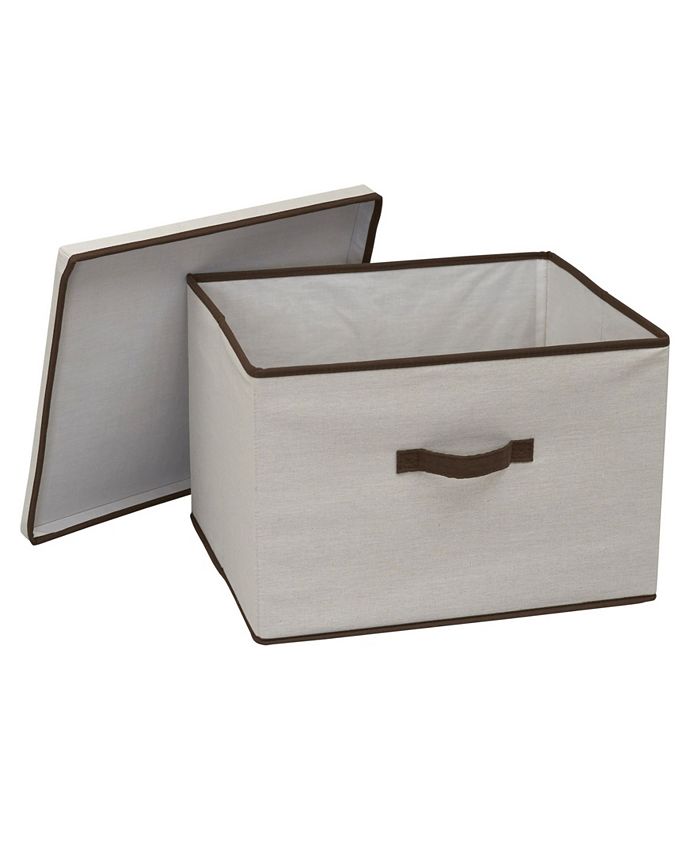 Household Essentials Square Storage Box with Lid Macy's