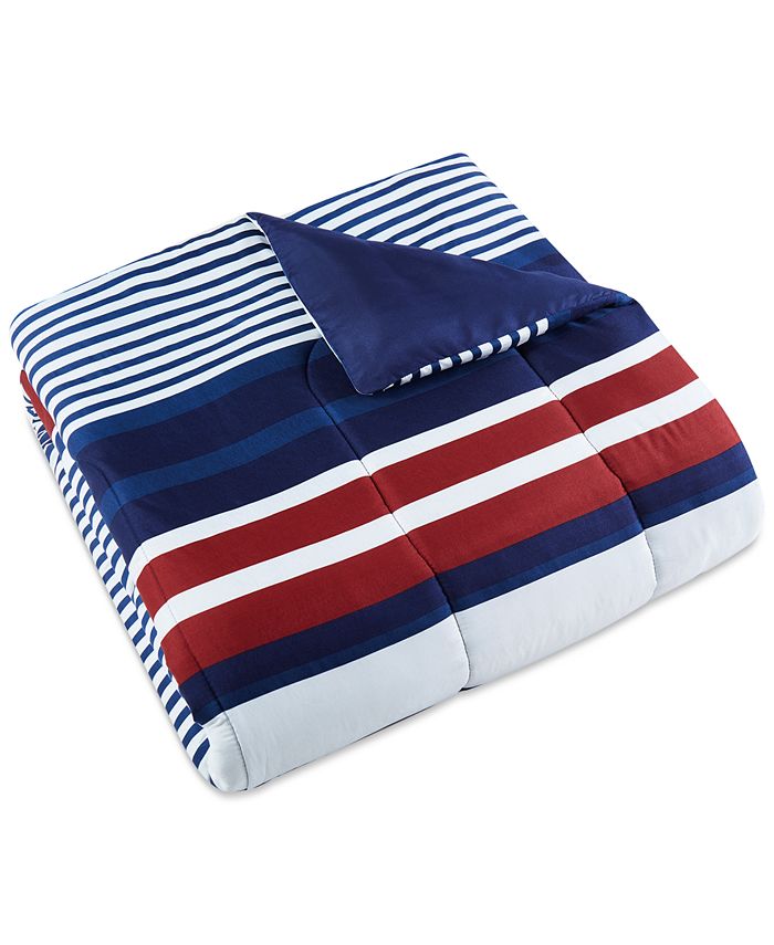 Pem America Red, White and Blue 3Pc Comforter Sets, Created for Macy's