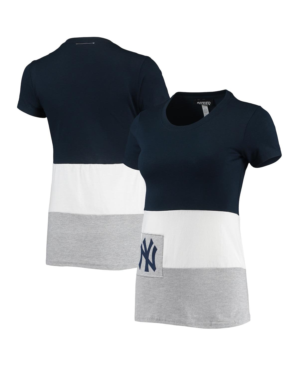 Women's Refried Apparel Navy New York Yankees Fitted T-shirt - Navy